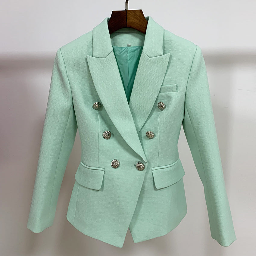 Langärmliger Mint-Blazer für Damen