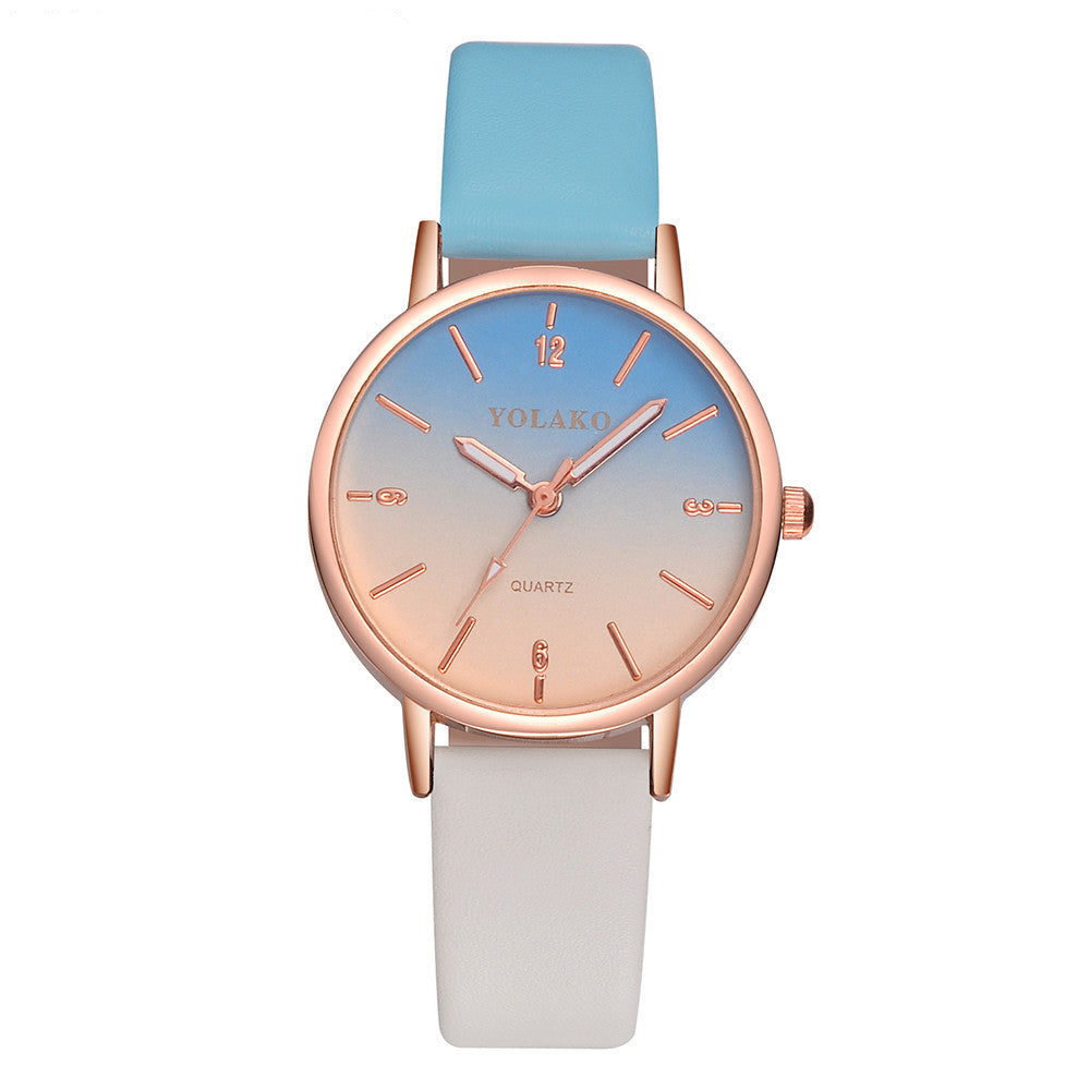 Women Casual Candy Gradient Watch
