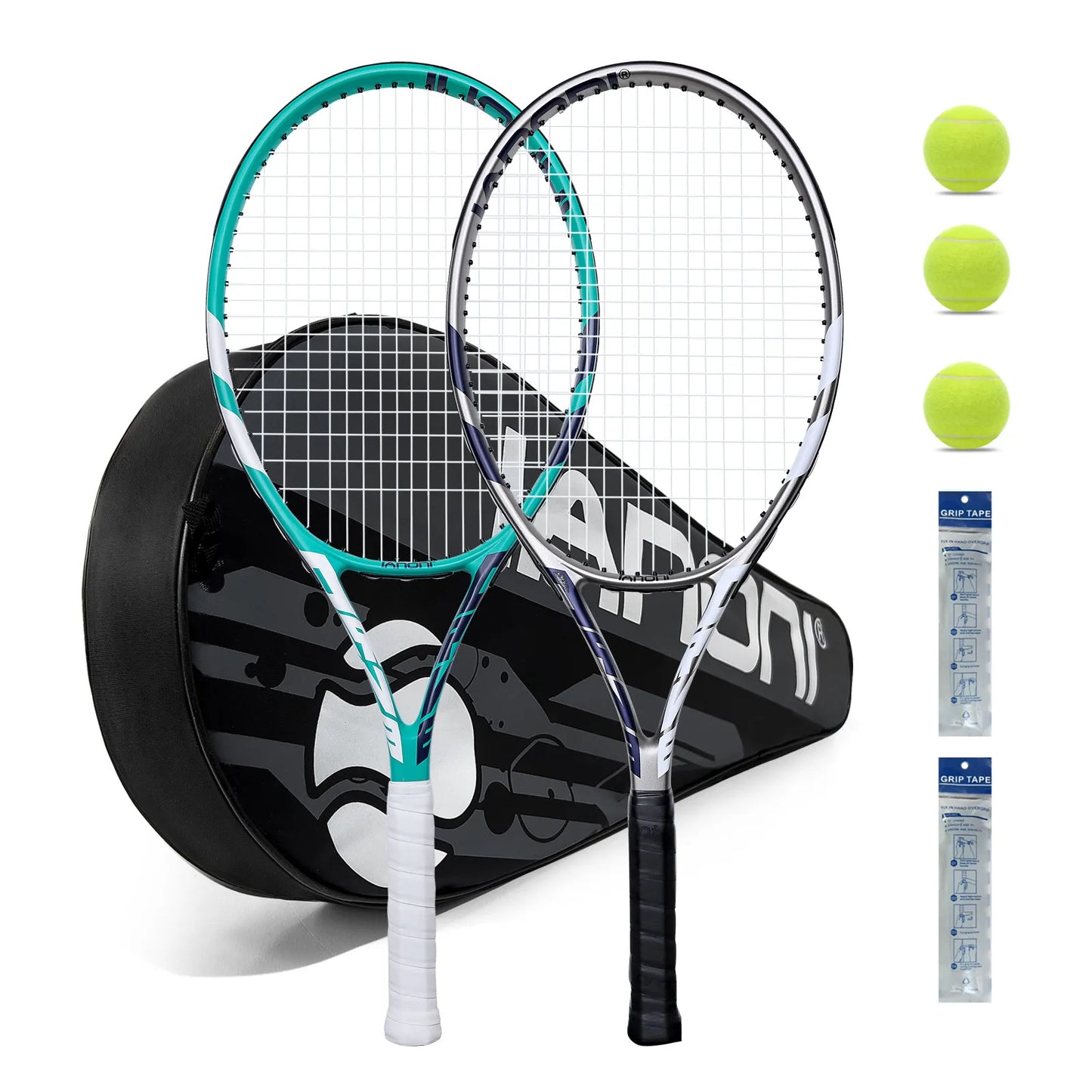 2 Player with 3 Balls Cheap Tennis Racquets