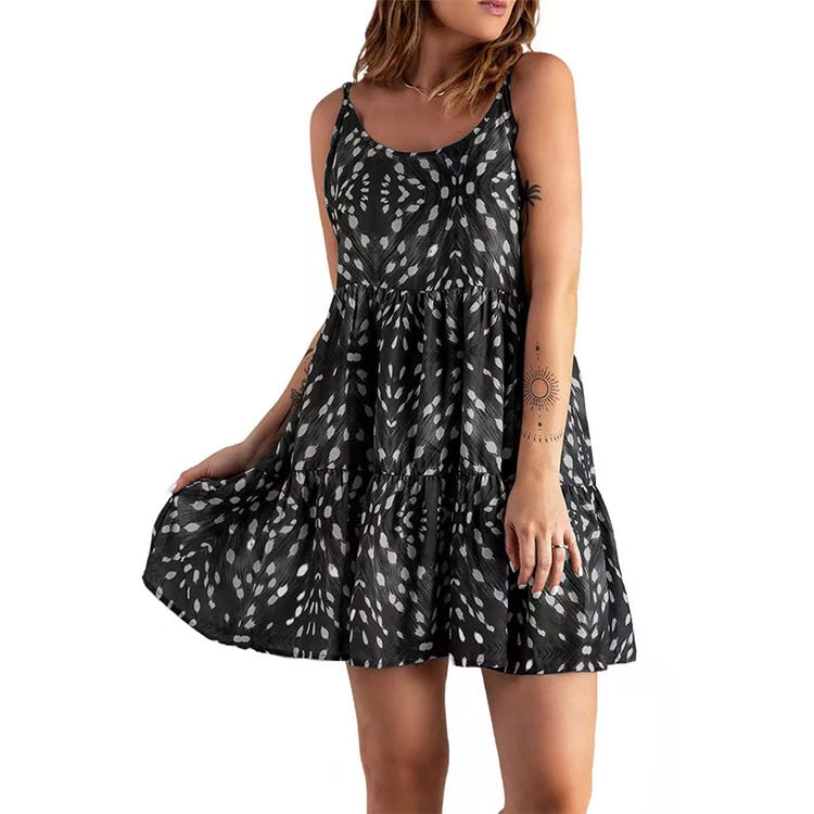 Bedrucktes Boho-Pendler-Sling-Kleid