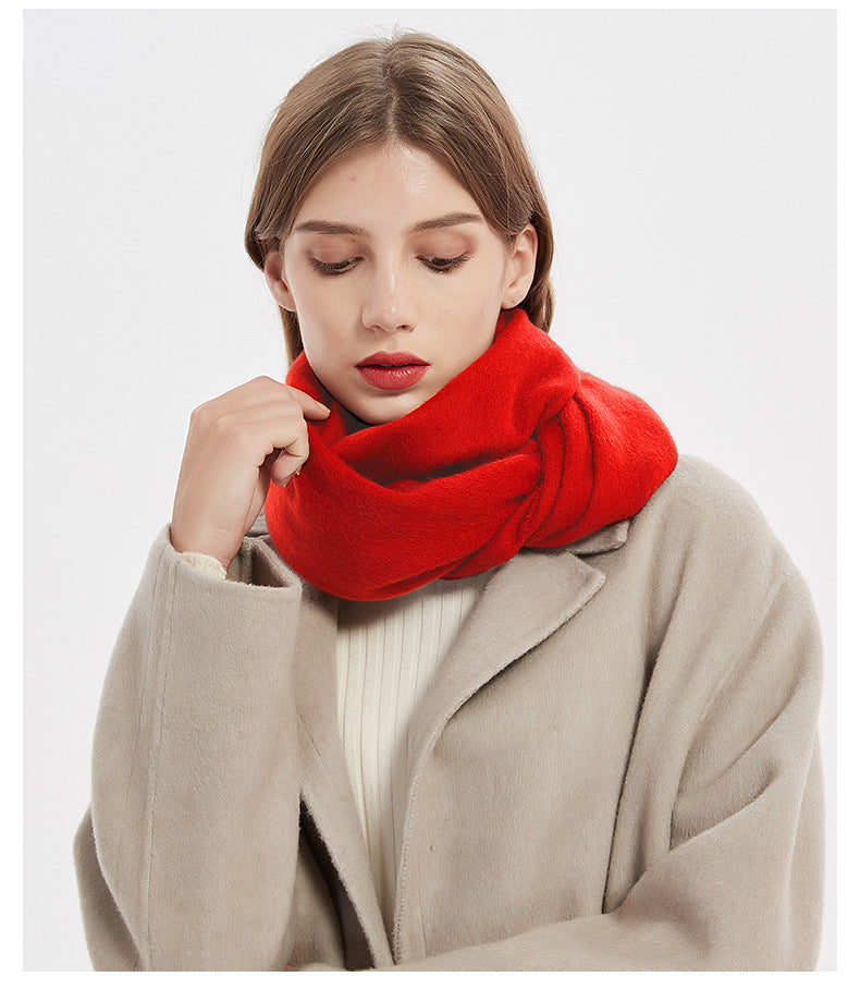 Women's Solid Color Cashmere Warm Scarf