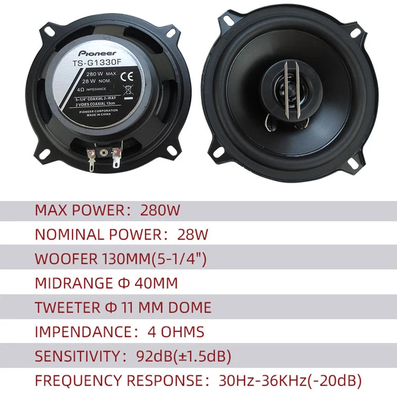 5-inch Stereo Music Full Frequency Car Audio Speakers