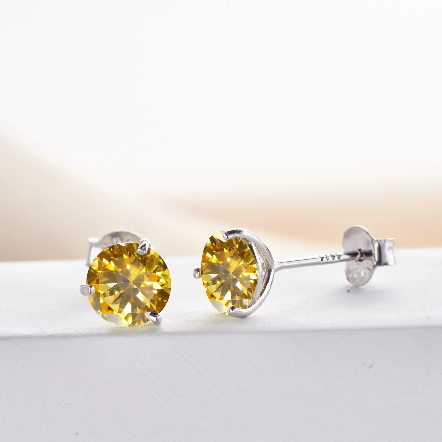 925 Sterling Silver Moissanite Stud Earrings