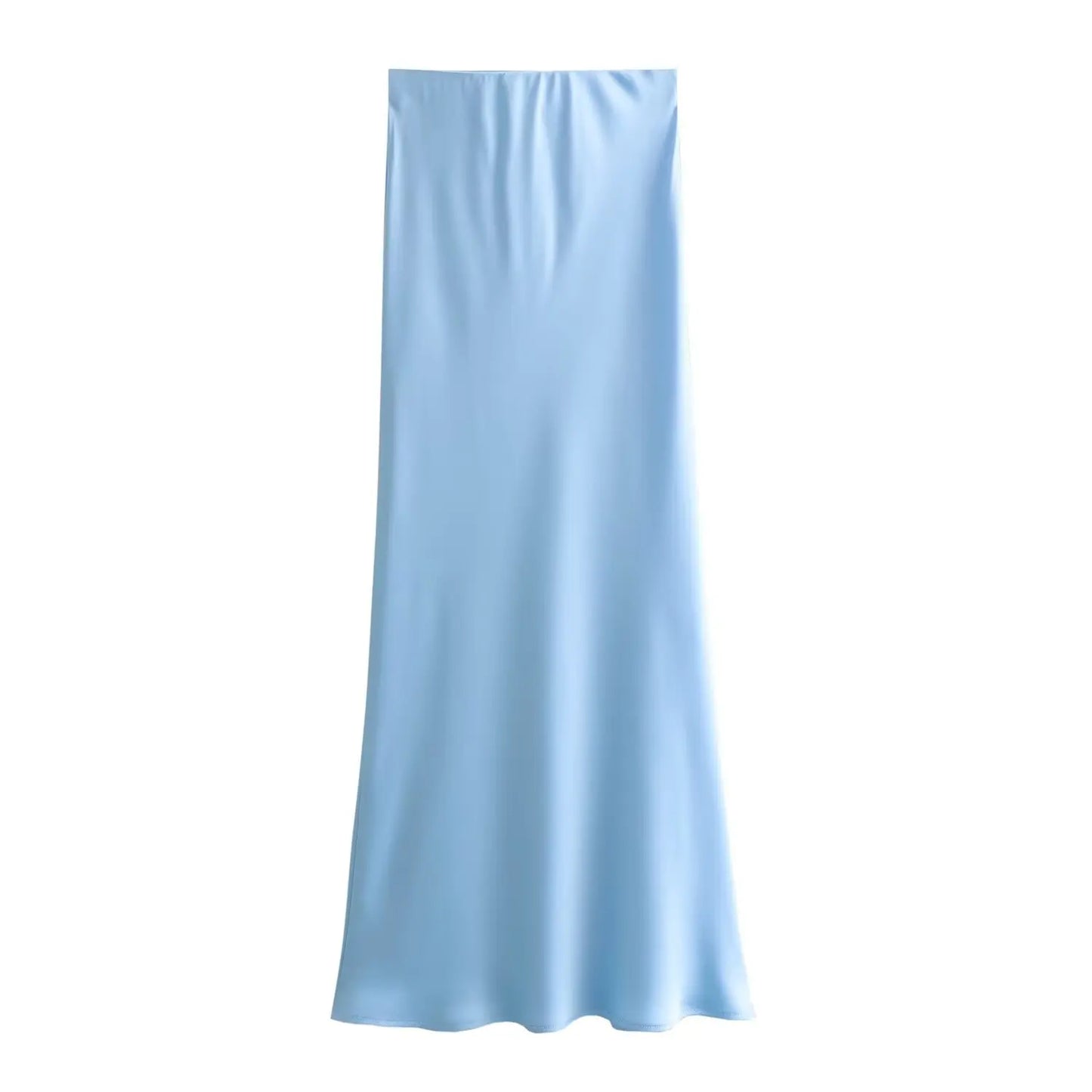 Women's High Waist Flowy A-Line Elastic Silky Skirts