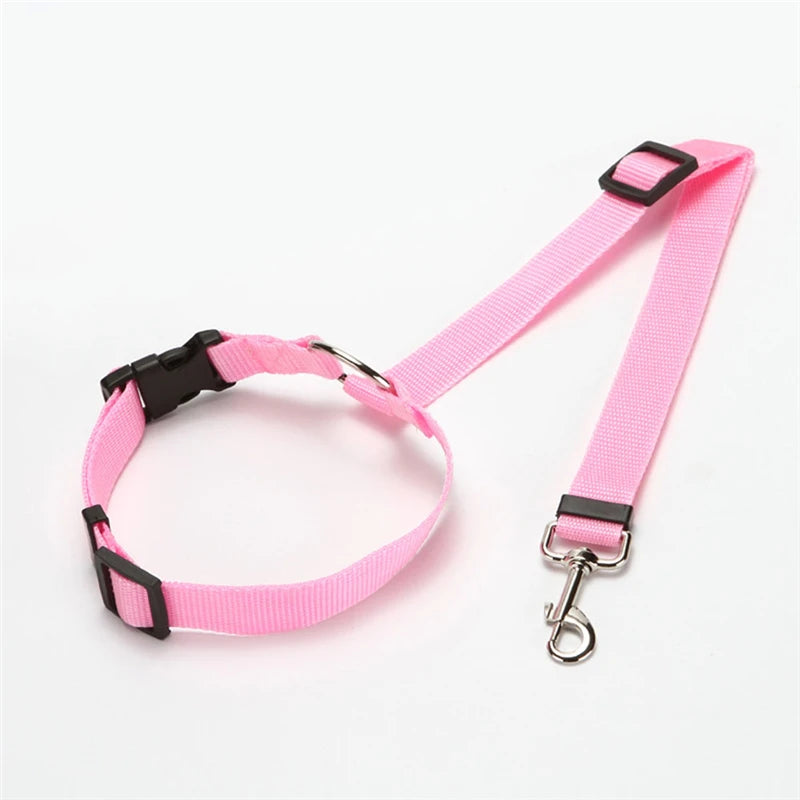 Adjustable 2-in-1 Safety SeatBelt Car Dog Harness
