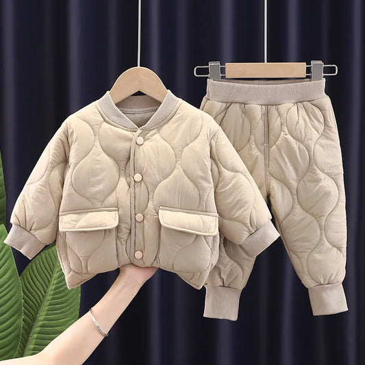 Baby Thick Warm Jacket Pants Winter Outfit