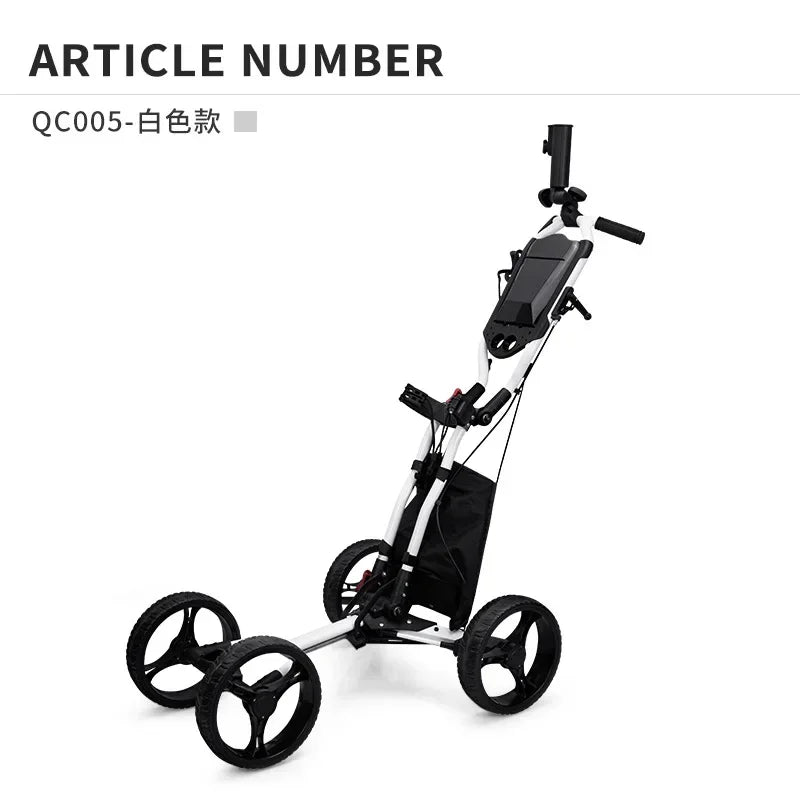 Foldable Golf Bag Cart 4-Wheel