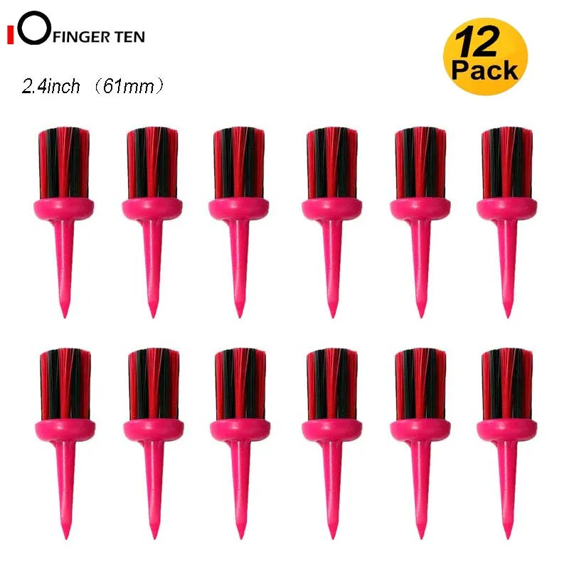 Unbreakable Brush Golf Tees - 12 Pack