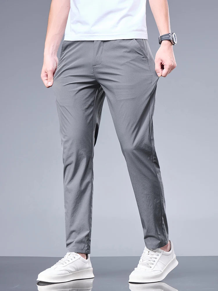 Summer Ice Silk Business Pants for Men