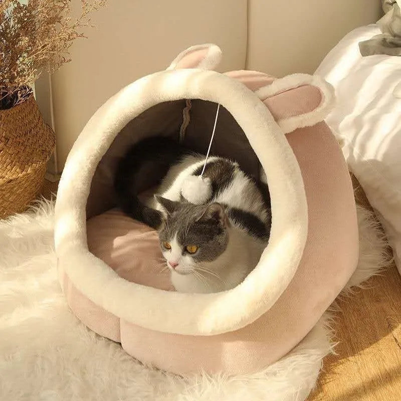 Comfortable Warm Detachable Cozy Cave Dog Bed