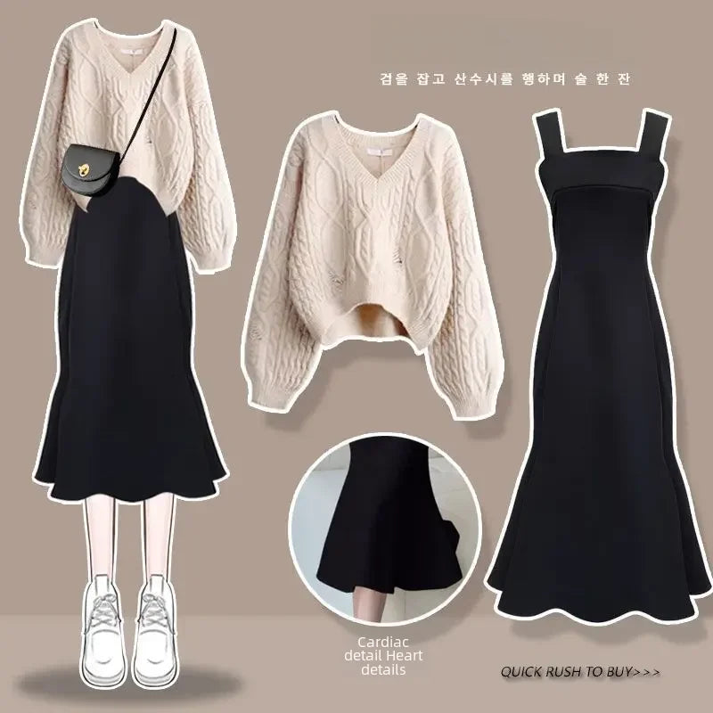 Cozy Knitted Suit Autumn Winter Warmth