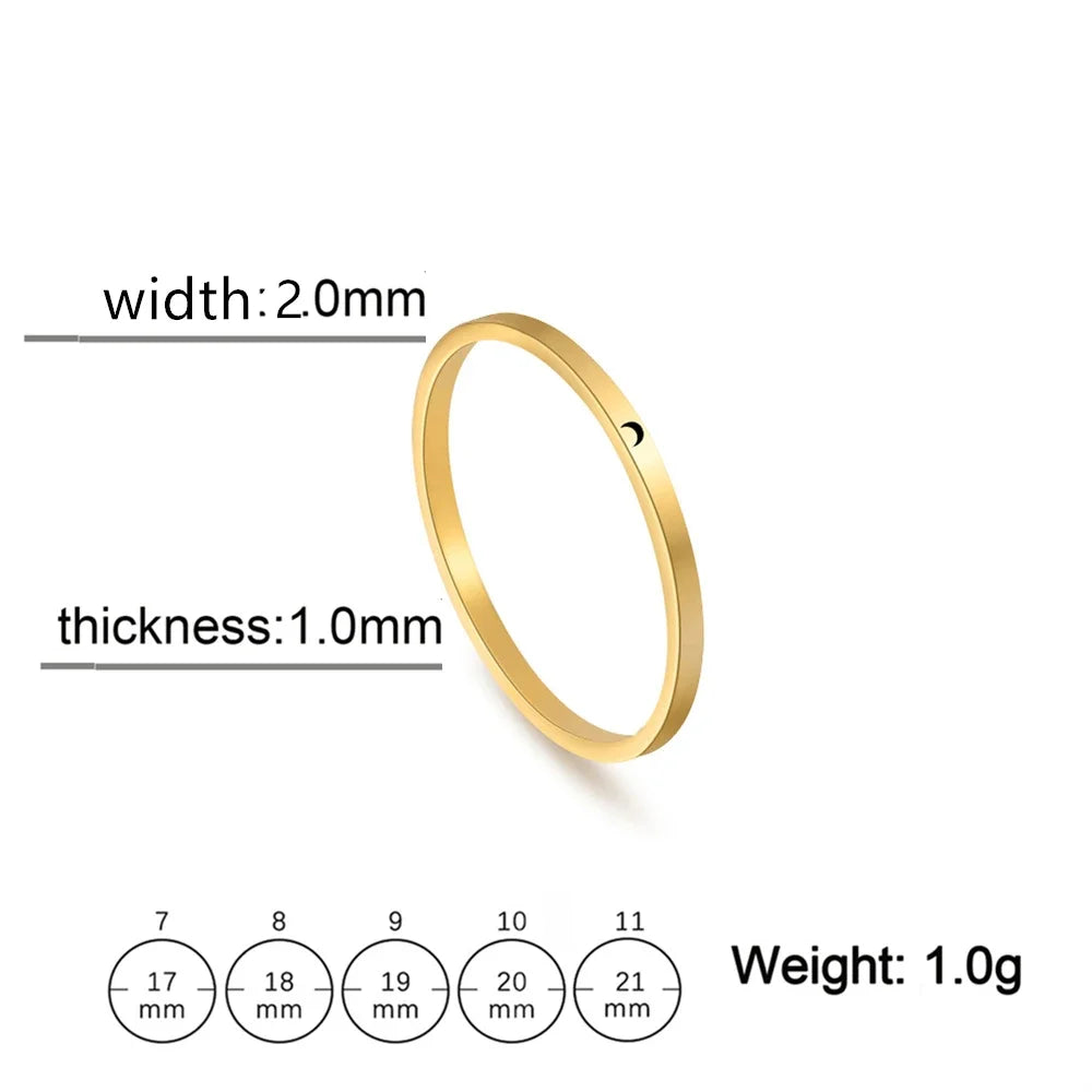 Customized Sun Moon Wedding Couples Ring