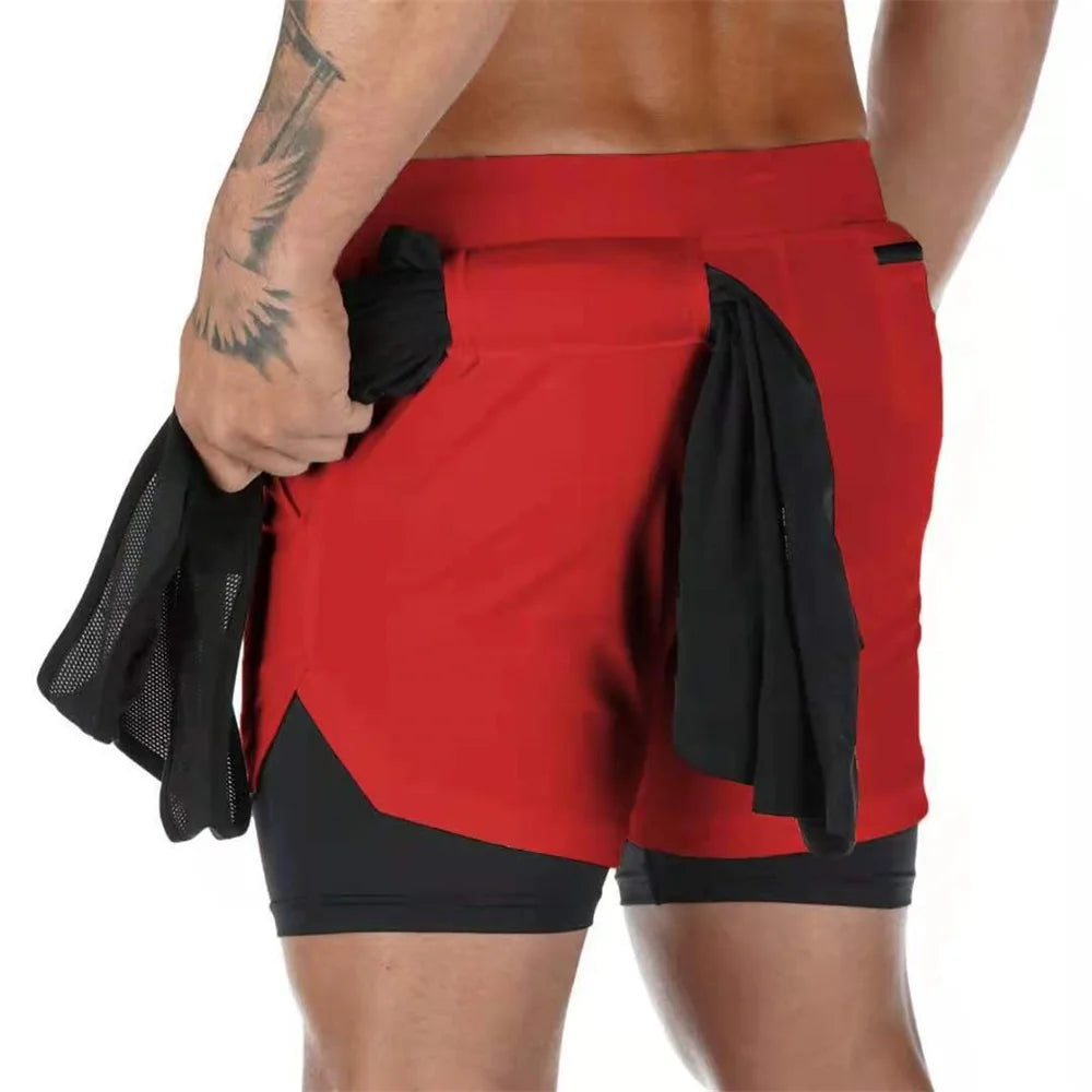 Double-Deck Quick Dry Running Shorts for Men