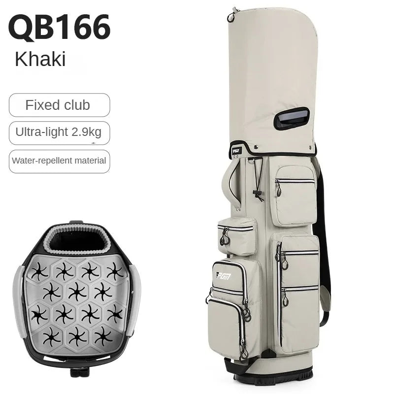 PGM QB166: Lightweight Standard Golf Bag with Fixed Club Holder