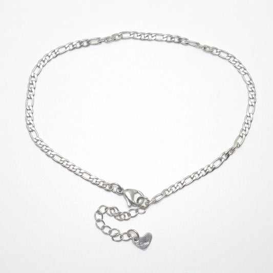 Silver Color Heart Chain Anklet