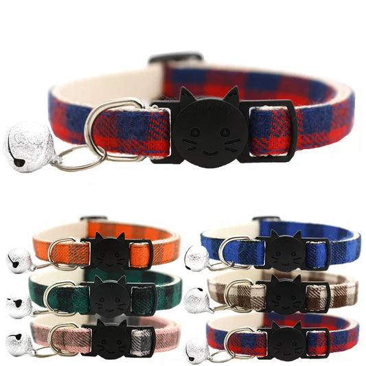 Cat Collar With Bell - Adjustable  Cat Buckle Collars