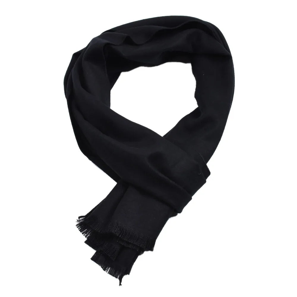 Winter Warm Solid Color Cashmere Scarf for Men