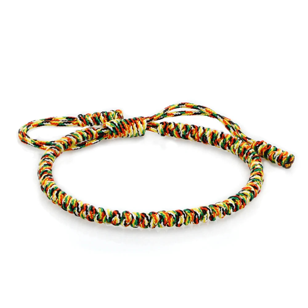 Unisex Rainbow Thread Braided Woven Rope Bracelet