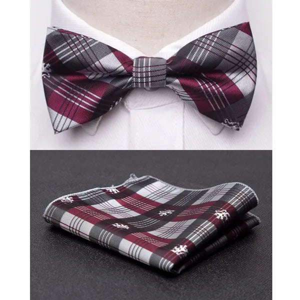 Men's Jacquard Butterfly Bowtie & Cravat Necktie
