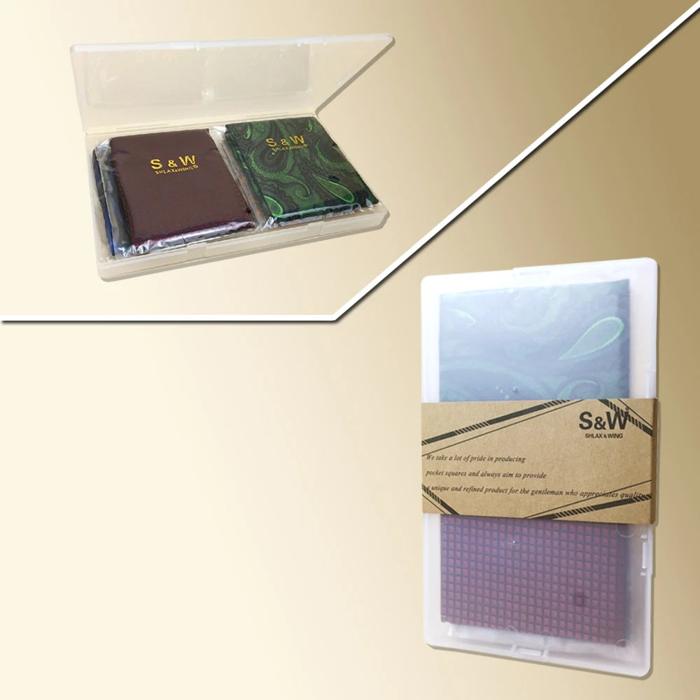 Men's 5-Piece Silk Pocket Squares Handkerchief Set