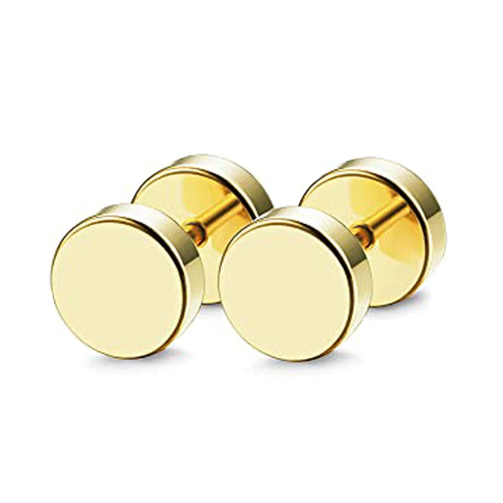 Boucles d'oreilles pour hommes hypoallergéniques gothiques punk en acier inoxydable