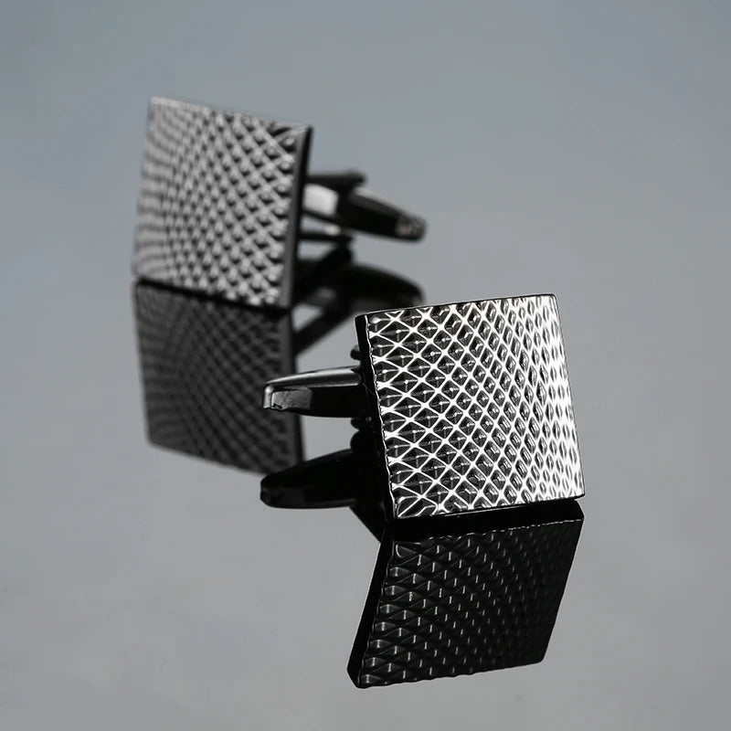 Men's Copper Metal Laser Engraved Cufflinks