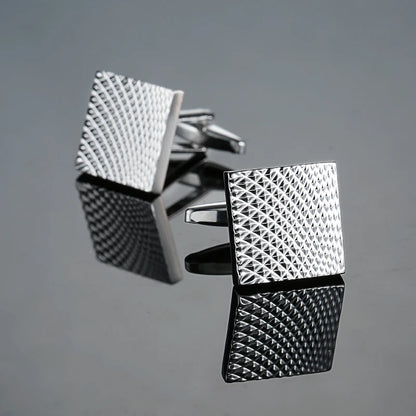 Men's Copper Metal Laser Engraved Cufflinks