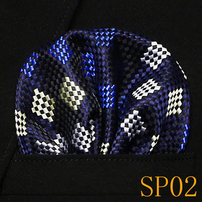 Solid Dots & Stripes Pattern Handkerchief