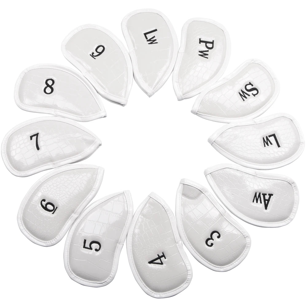 Set mit 12 PU-Golf-Eisenschlägerabdeckungen