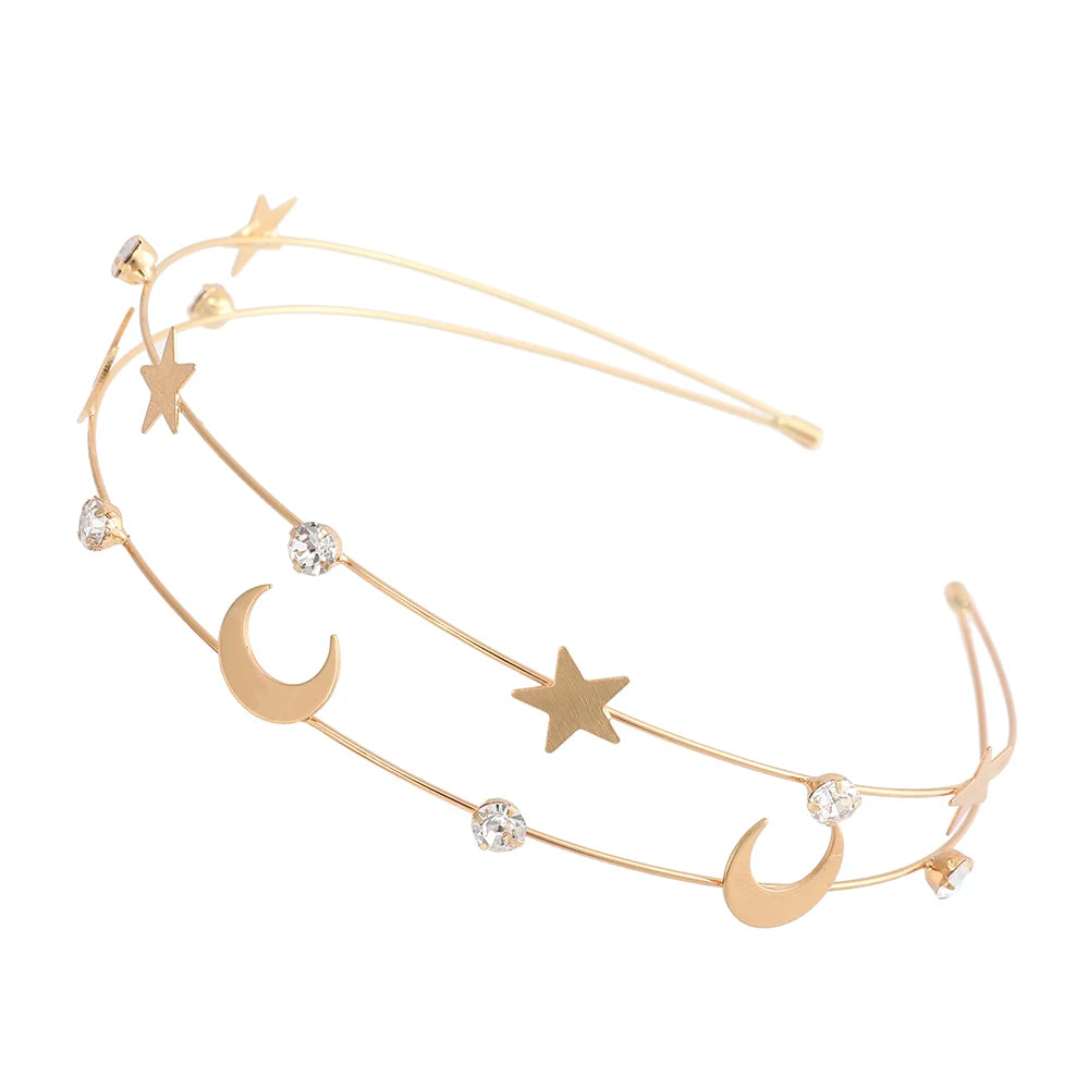 Rhinestone Pearl Metal Hairband