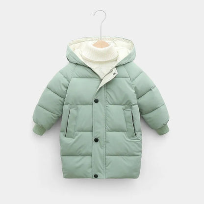 Kids Outerwear Winter Clothes Coats Thicken Warm Long Jackets