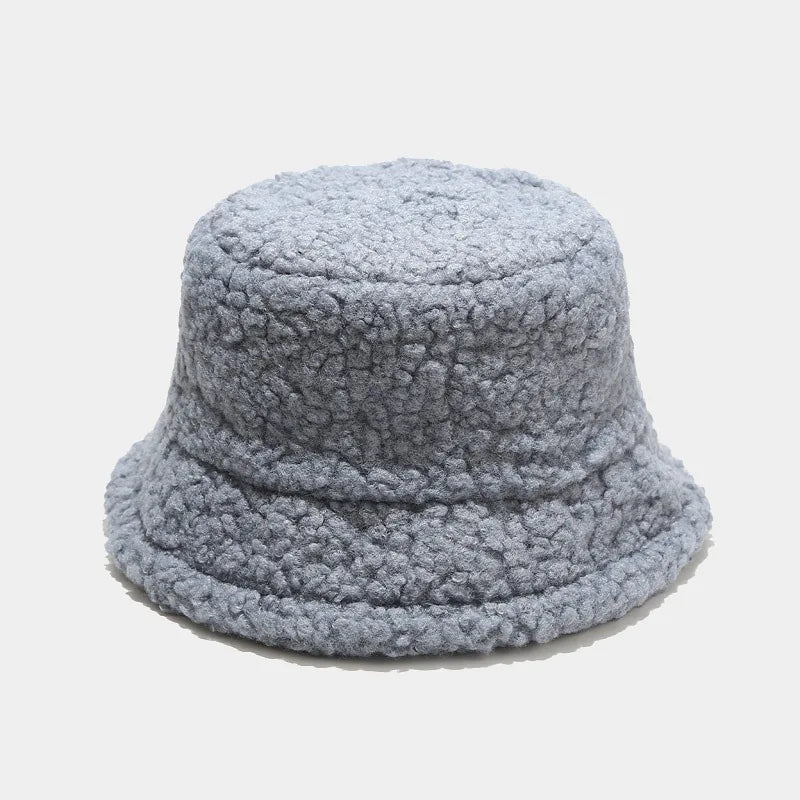 Lamb Faux Fur Bucket Winter Hat