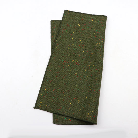 Solid Color Cotton Handkerchief for Men—Soft Wool Blend Pocket Square