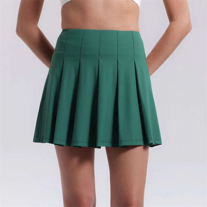 High Waist Tennis Skirt with Safe Hidden Pocket