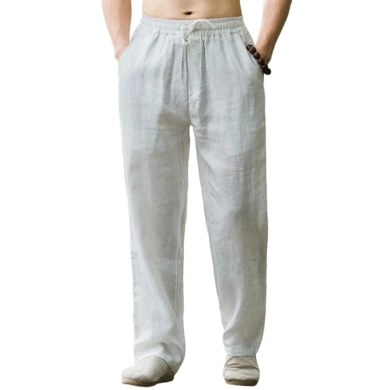 Men's Linen Breathable Lightweight Beach Pants