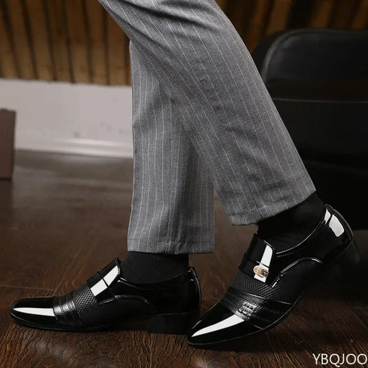 Men Slip-On Business Dress Leather Shoes