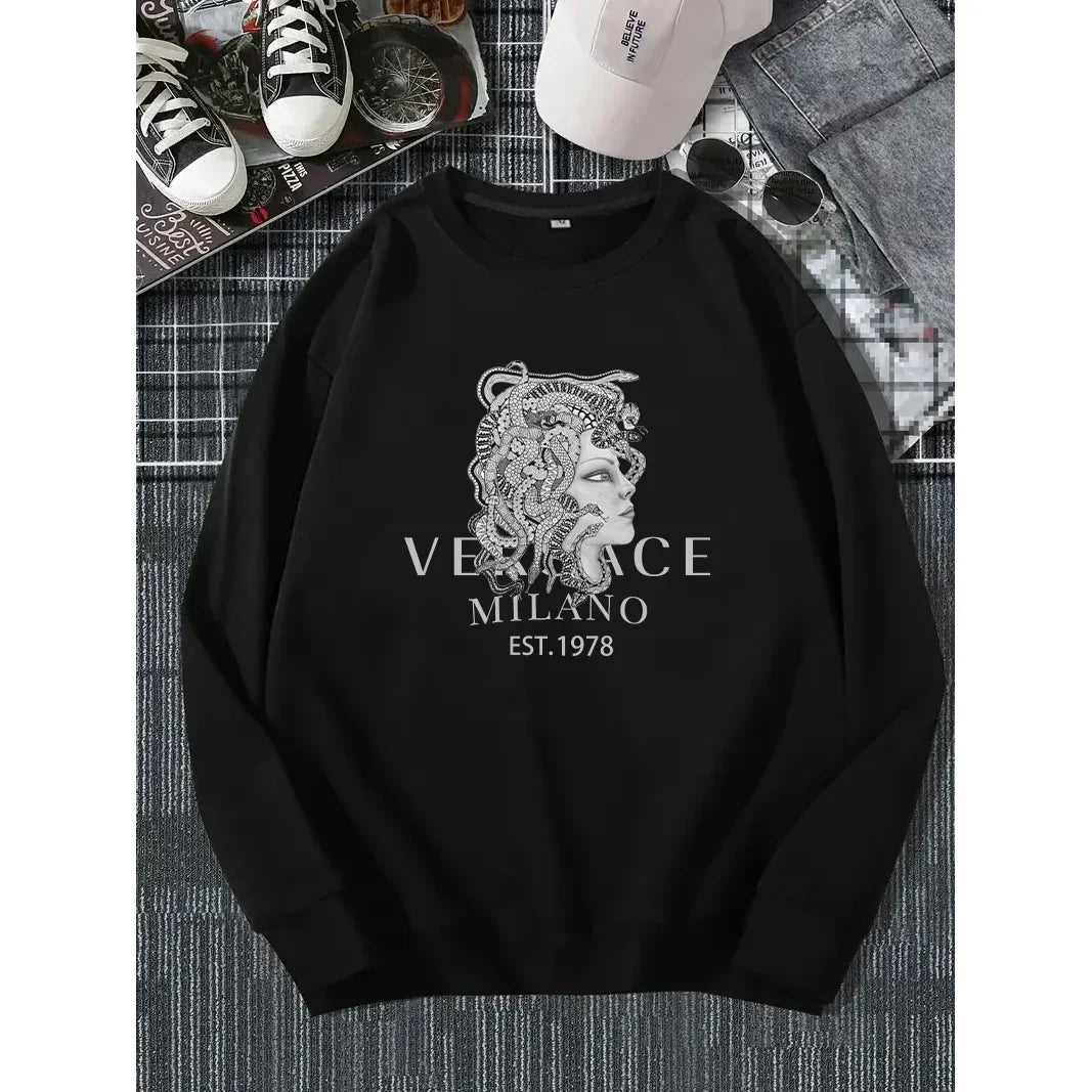 New Men's Classic Luxury Sweatshirt- Y2K & Harajuku