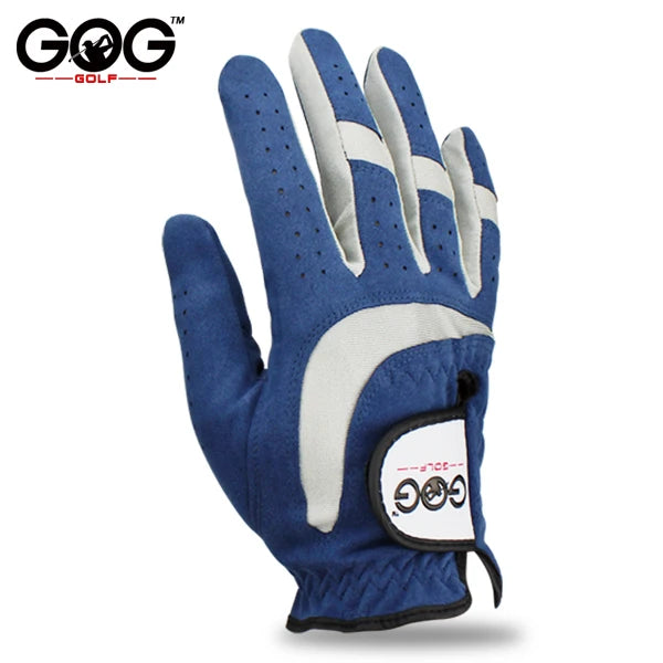 Pack 1 Pcs Men Golf Gloves Cool Comfortable Breathable Micro Fabric Blue Golf Glove