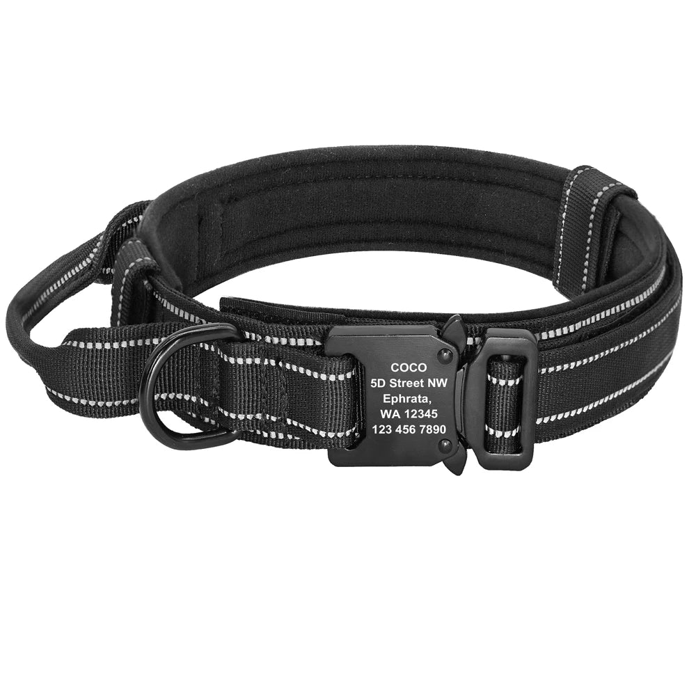 Personalized Adjustable Tactical Military Dog Collar