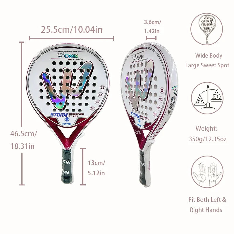 Pro Carbon Fiber Custom Tennis Rackets with Padel Bag