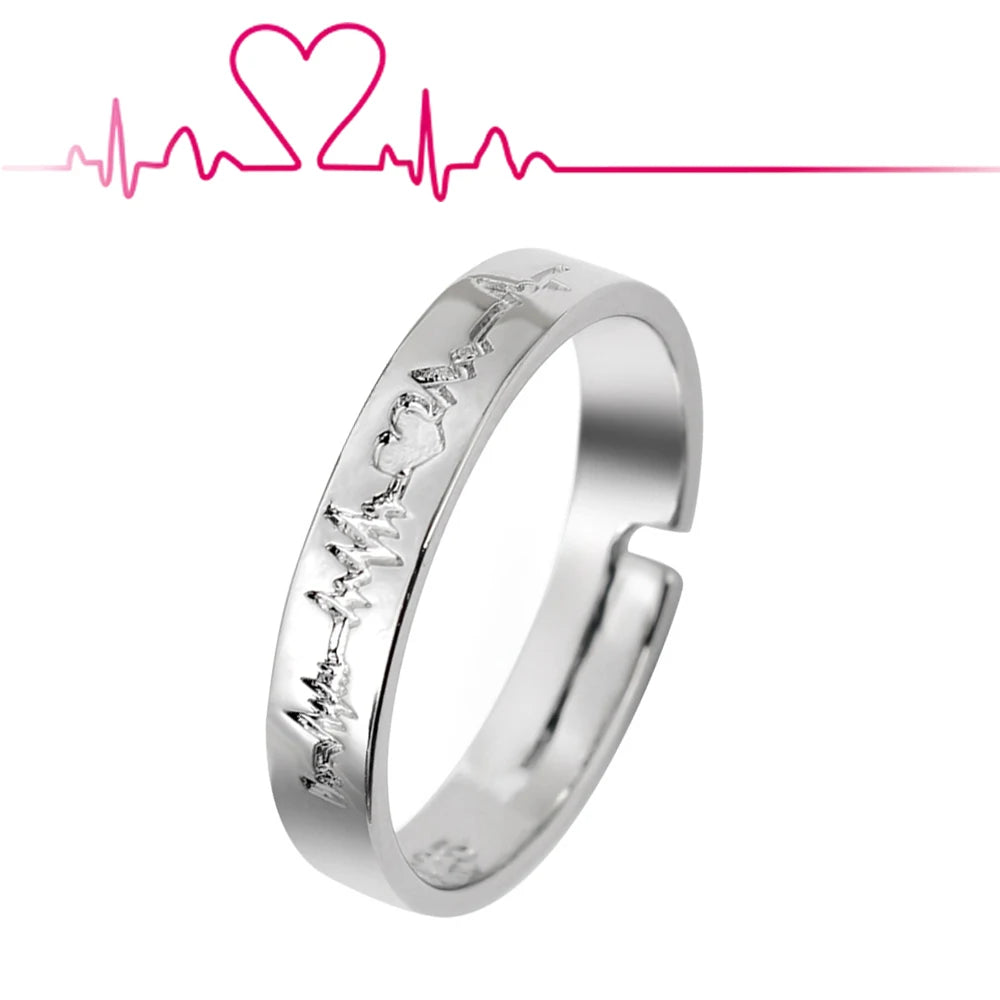 Punk Heart Romantic Couple Rings