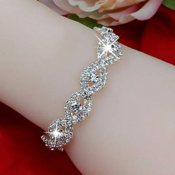 Rhinestone wrist bracelet