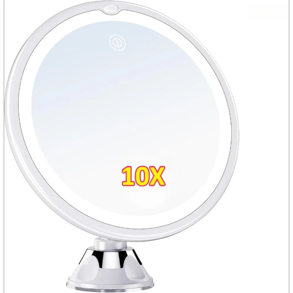 Rotatable Illuminated 10x Magnifying Mirror With Light