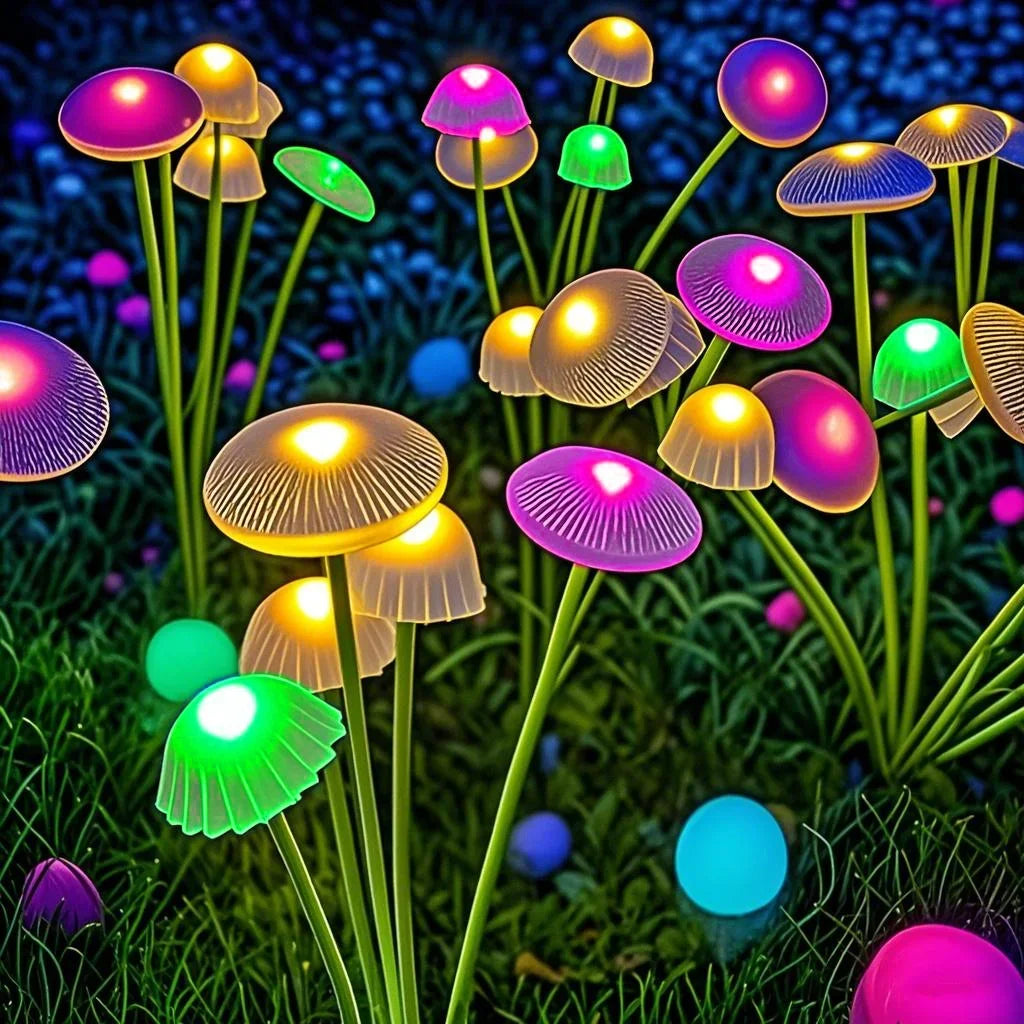 Waterproof Decor LED Solar Mushroom Lights