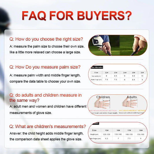 Gants de golf respirants pour enfants juniors