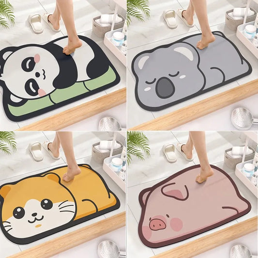 Cute cartoon Quick-Drying Bathroom Mat