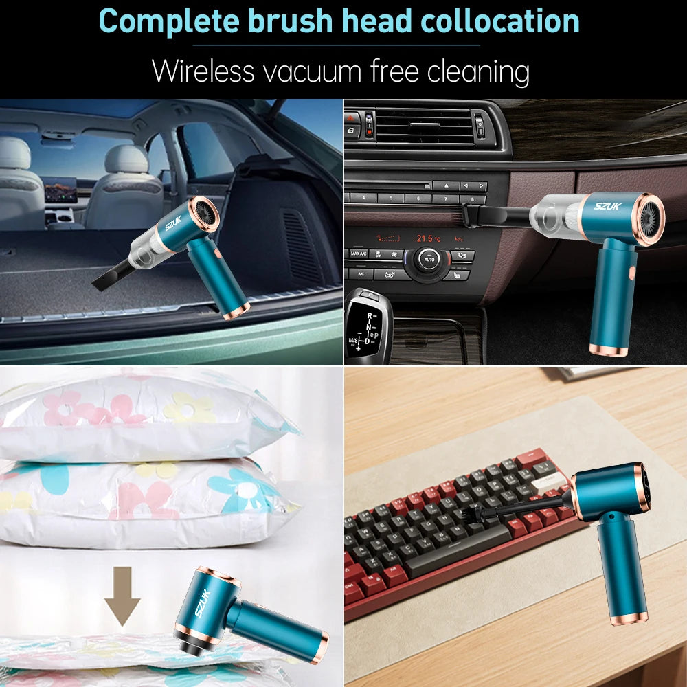 Portable Wireless Car Vacuum with Strong Suction