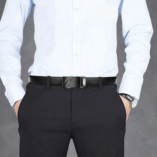 Men's Automatic Buckle Genuine Leather Belt