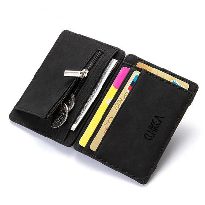 Mini Men's Wallet with Zipper Coin Pocket