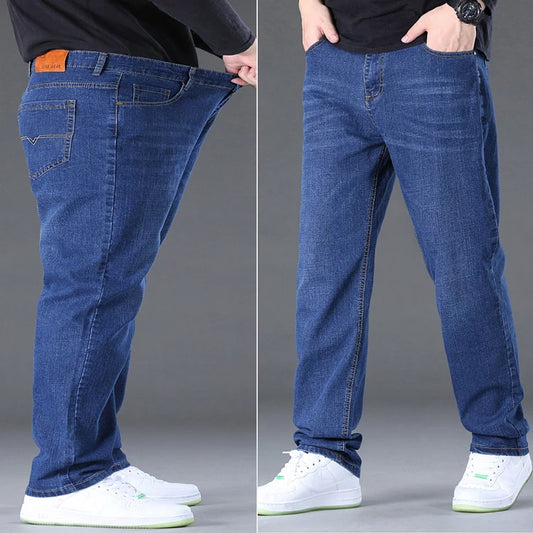 Men's Loose Denim Fabric Large Size Pants